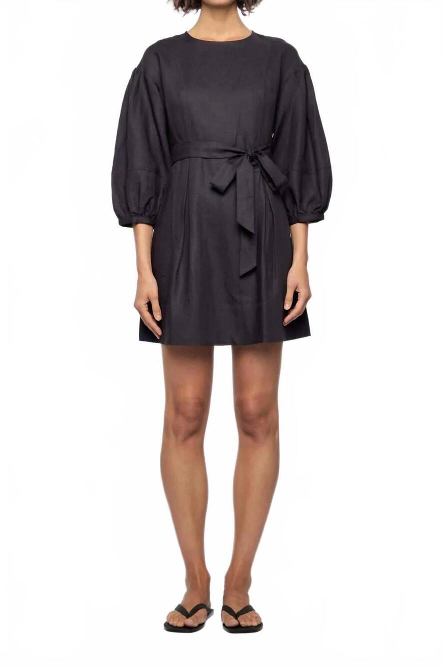 NEW STAPLE THE LABEL rhea mini dress in navy